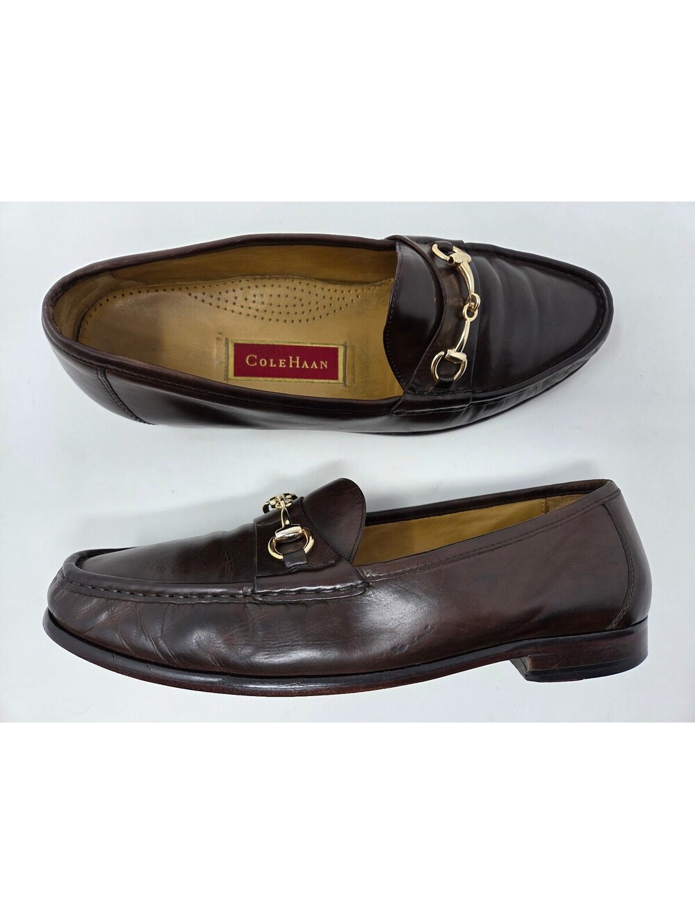 Cole Haan Mens Brown Leather Horsebit Loafers Size 9.5 M